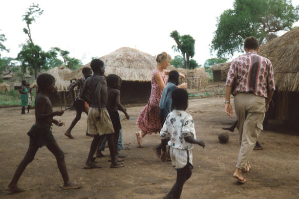 Jane Tewson in Malawi, 1991. 