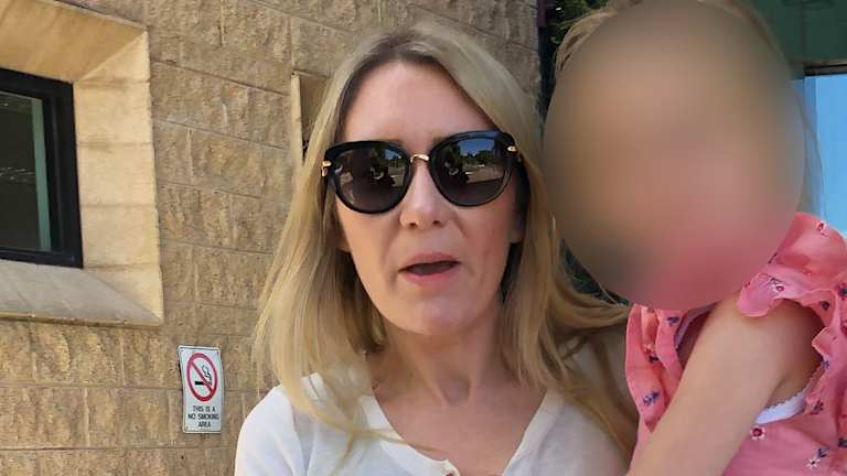 Liudmilla Petropoulos leaving Geelong Magistrates Court last week before abusing media.