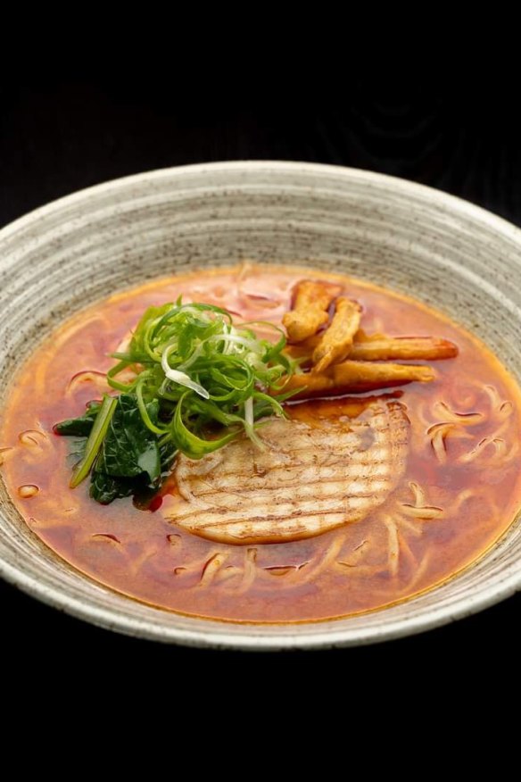 Signature spicy pork ramen.