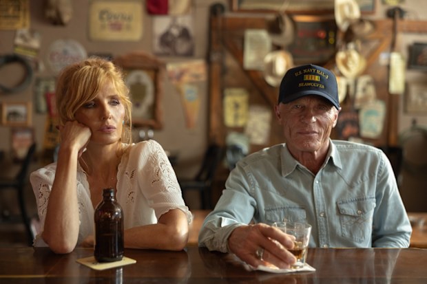 Kelly Reilly and Ed Harris as Beth Dutton and Everett McKinney in Dutton Ranch