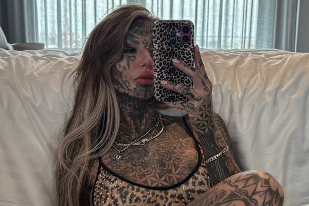  Amber Luke is Australia's most tattooed woman.