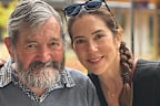 Queen Mary of Denmark is in Tasmania to attend a private memorial service for her late father John Donaldson, who died in April. 