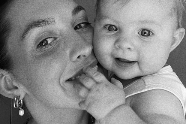 Alex Nation with her daughter Pearl.