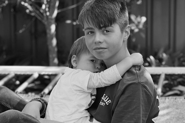 Alex Nation’s sons Elijah (right) and Max (left).
