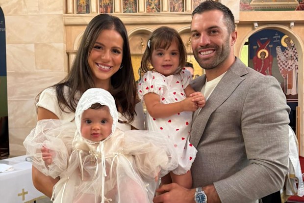 James Tedesco with his wife Maria and daughters Rosie and Marlie.