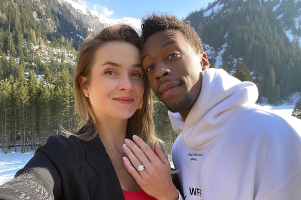 Gaël Monfils and Elina Svitolina
