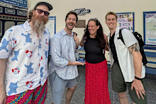 Alex, second from left, and Antonia met on The Floor, and now she’s his surrogate.
