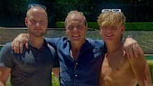 Phil Waugh with his sons Jack (left) and Charlie (right).