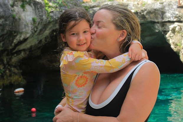Hannah Ferrier with daughter Ava, who was born in 2020.