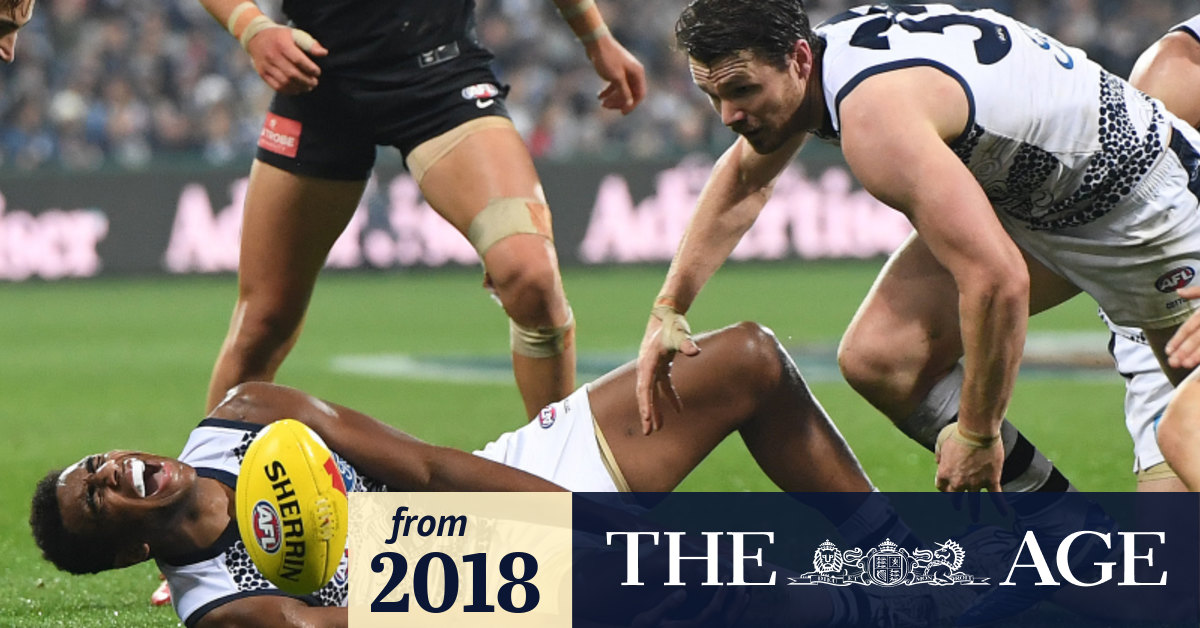 Geelong S Esava Ratugolea Suffers Shocking Leg Injury