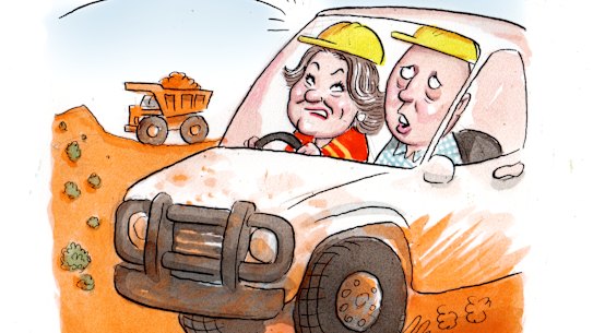 Off we go .... Gina Rinehart and Peter Dutton.