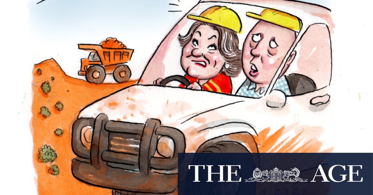 Rocky road: Gina Rinehart takes Peter Dutton on a trip to the mines - Vimarsana News