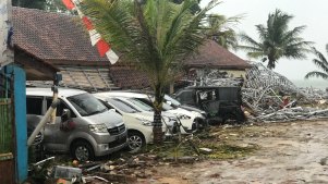 Indonesia Tsunami After Krakatoa Destruction 135 Years Ago Its Volcanic Child Triggers A Devastating Tsunami Located in kalianda, grand elty krakatoa is near the beach. indonesia tsunami after krakatoa