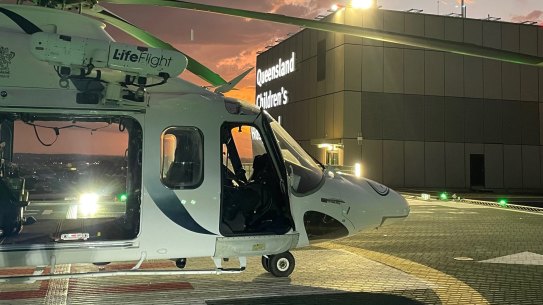 The girl that was the passenger of the e-scooter was flown to hosptial.