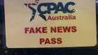 A media pass for the CPAC event.
