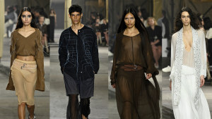 Different takes on transparency by Albus Lumen during Australian Fashion Week.