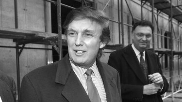 In 1996, Donald Trump, left, checks out sites in Moscow, Russia, for luxury residential towers. Trump's decades-long dream of building a luxury tower in the heart of Moscow flared and fizzled several times over the years.
