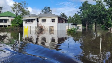 Much of Maryborough is still underwater as residents wait for the floodwater to recede. 