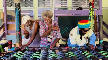 Torres Strait artists from Mer, also known as Murray Island, are showing their work.