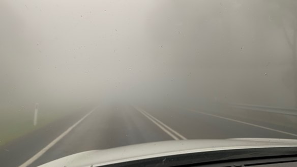 Summer mists can make driving to the coast a challenge.