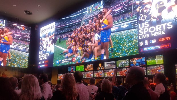 Fans packed Crown Perth to watch the game.