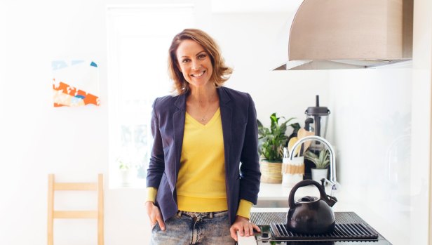 Sarah Wilson in her kitchen. 