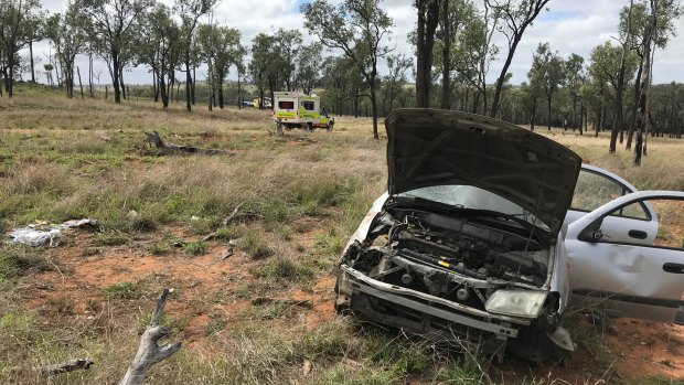 A man was involved in a motor vehicle roll over, 180 Kilometres south of Rockhampton in Camboon, Queensland.