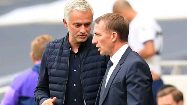 Tottenham boss Jose Mourinho and Leicester manager Brendan Rodgers share some thoughts after Tottenham's win.