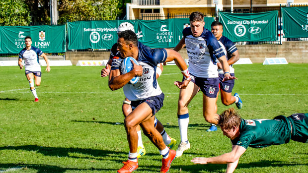 Eastwood's Kiti Patu in action against Randwick on Saturday at Coogee in his side's Shute Shield opener. 
