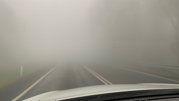 Summer mists can make driving to the coast a challenge.