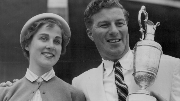More to come: Peter Thomson wins the first of his five British Opens in 1954.