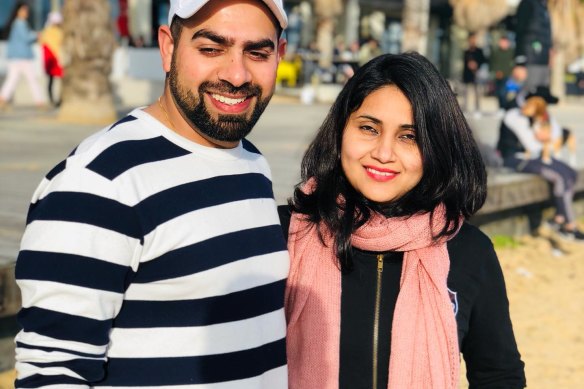 Daylesford crash victims Vivek Bhatia and wife Ruchi Bhatia.