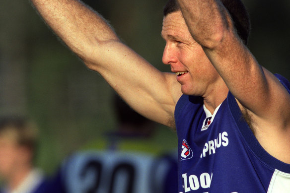 John Blakey will return in a coaching role to the Kangaroos, where he played from 1993 to 2002.