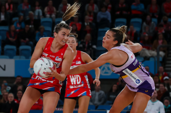 Maddy Proud was dominant for the Swifts on Saturday.