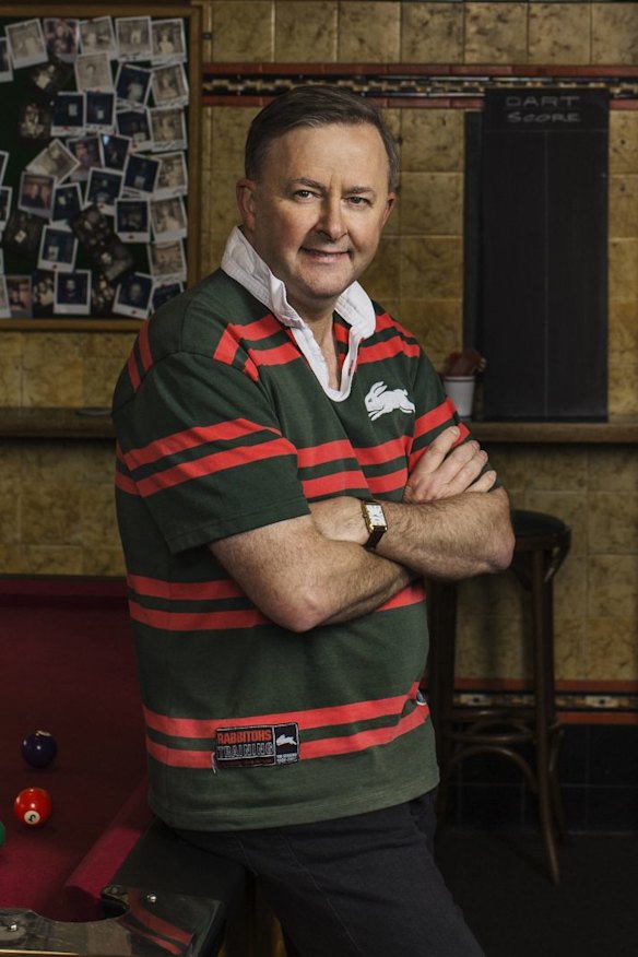 Anthony Albanese at the Henson Park Hotel in Marrickville. 