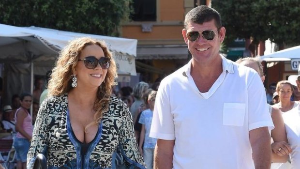 Mariah Carey And James Packer when they were a couple.