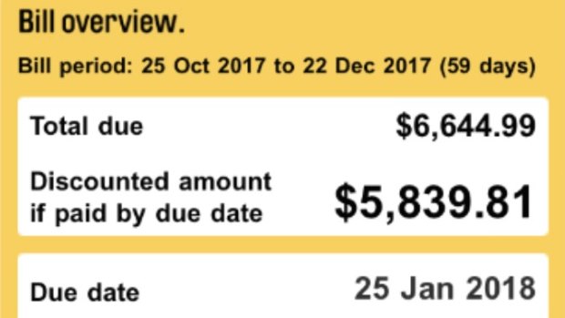 Thompson's previous estimated bill was for almost $6000.