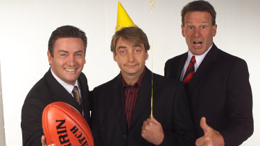 footy show eddie mcguire marmalade trevor newman sam inevitable falling lived revolutionary edge so panel were line original