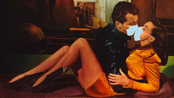 A kiss is still  a kiss (sort of) as COVID time goes by.