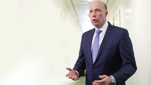 Peter Dutton, pictured after his unsuccessful challenge, could struggle to win his seat of Dickson at the next election, say political experts.