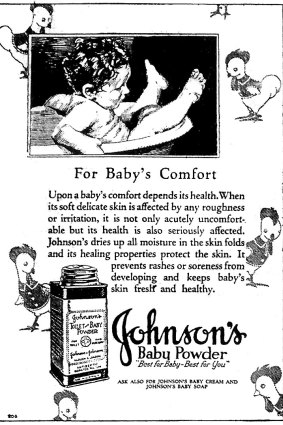 A Baby Powder advertisement from 1930.