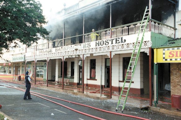 The Palace Backpackers Hostel in Childers was gutted in the blaze in 2000.