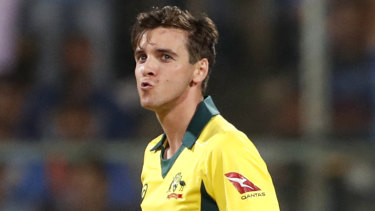 Heading home: Injured Australian paceman Jhye Richardson.