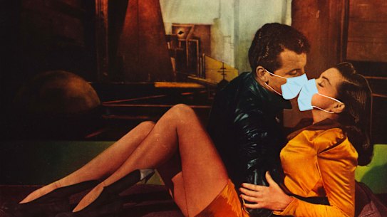 A kiss is still  a kiss (sort of) as COVID time goes by.