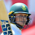 Ryan Rickelton scored runs against Australia in Cape Town.