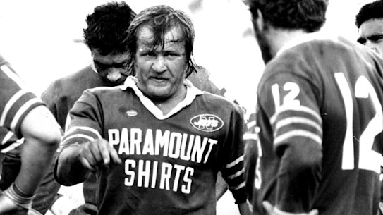 Tom Raudonikis laying down the law playing for Newtown in 1981.