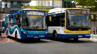 Buses, Southbank, Brisbane.
