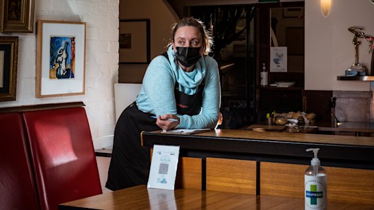 Barb Dight at the restaurant she co-owns, Ciccionlina in St Kilda.