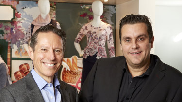 Mosaic Brands chairman Richard Facioni (left) and CEO Scott Evans.