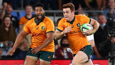 Andrew Kellaway almost nabbed the first try of the afternoon.